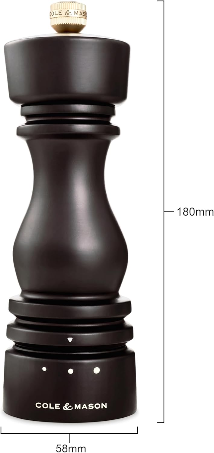 Cole & Mason London Salz- und Pfeffermühle Geschenkset – nachfüllbare Gewürzstreuer mit Premium-Holz