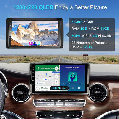 Android Car Radio Wireless CarPlay Android Car for Mercedes-Benz A Class/B Class / W245 Viano Vito W