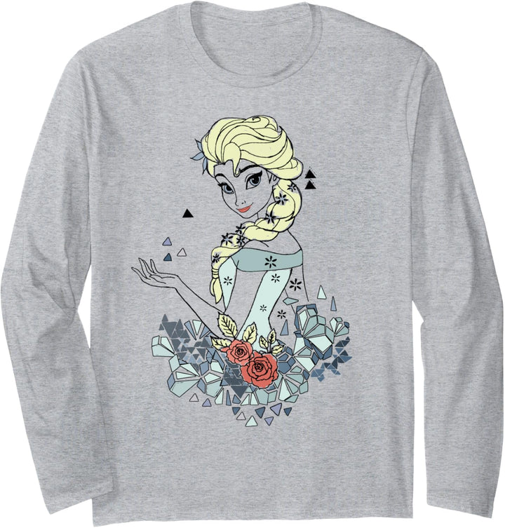 Disney Frozen Elsa Geometric Portrait Langarmshirt
