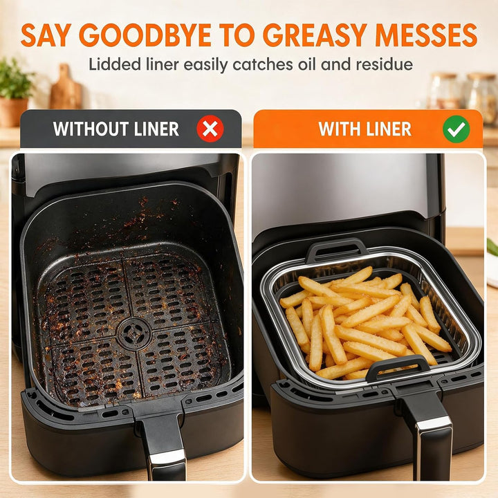 Glas Auflaufform für Ninja AF400EU AF500EU, Airfryer Zubehör mit Deckel