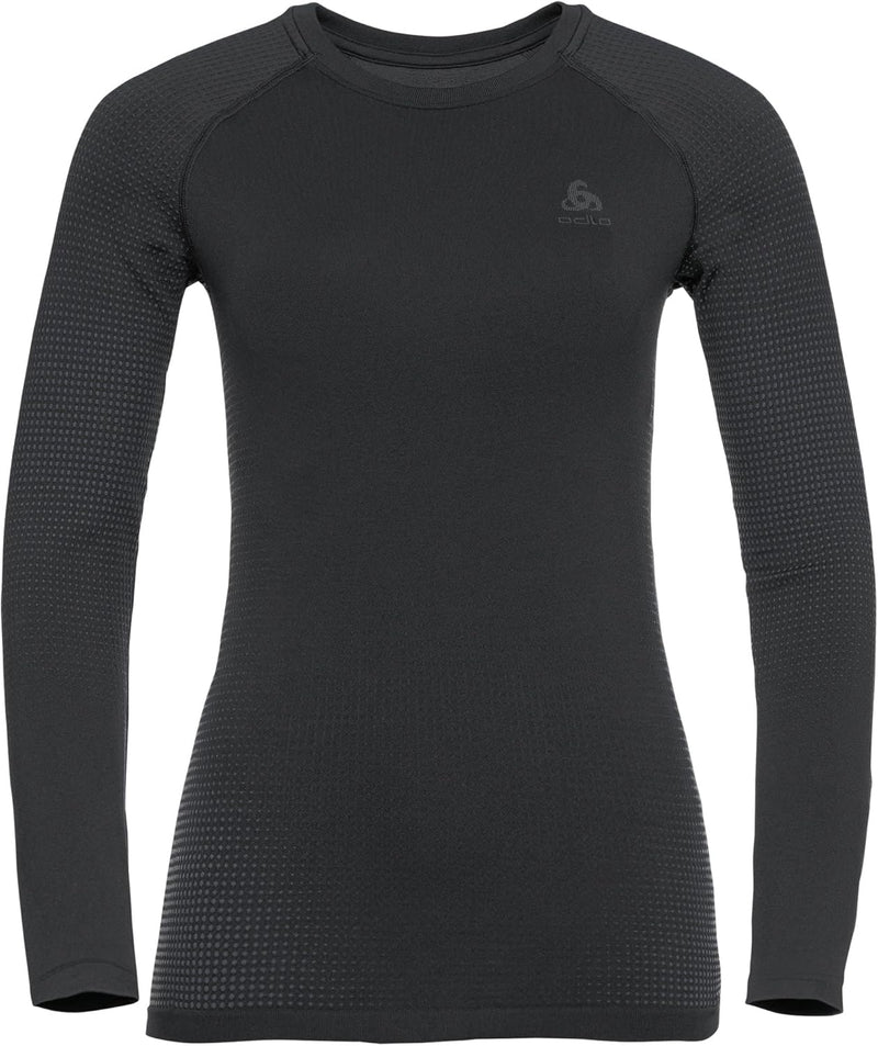 Odlo Damen Performance Warm Eco_196191 Funktionsunterwäsche Langarm Shirt XS Black - New Odlo Graphi