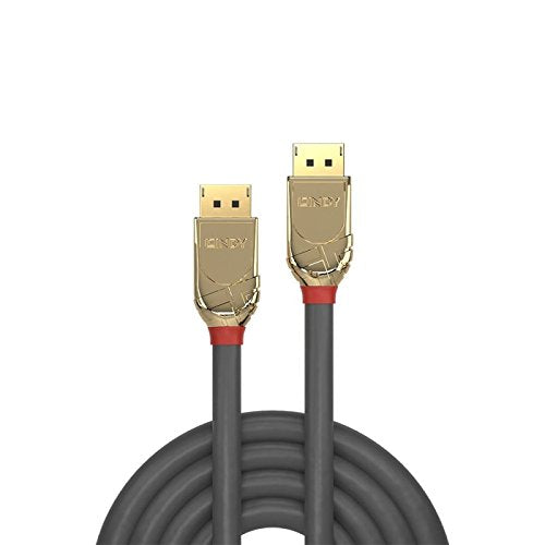 LINDY 36292 2m DisplayPort 1.4 Kabel, Gold Line