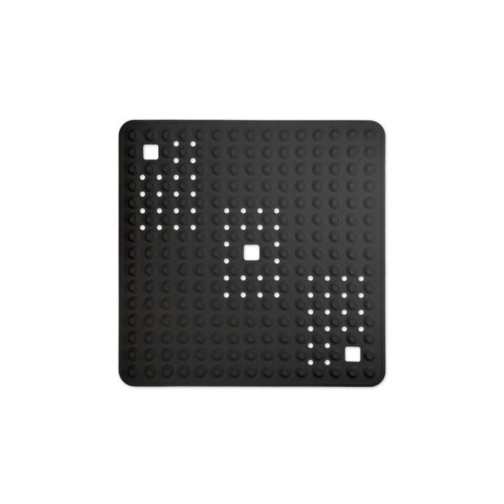 WohnDirect Duschmatte Schwarz/quadratisch: 60x60 cm - sehr rutschfest & sehr robust - Antirutschmatt
