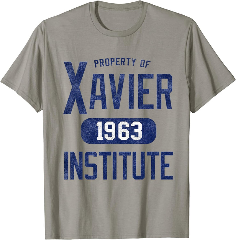 Mens Marvel X-Men Xavier Institute 1963 Campus Property T-Shirt 3XL Slate