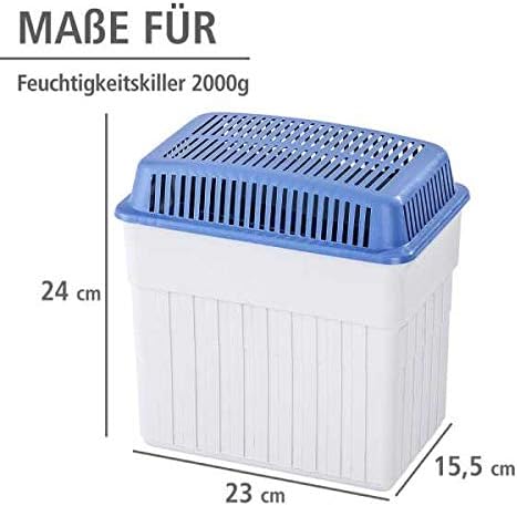 WENKO Feuchtigkeitskiller mit 2 kg Granulatblock, Raumentfeuchter, fasst bis zu 2,8 l Feuchtigkeit,