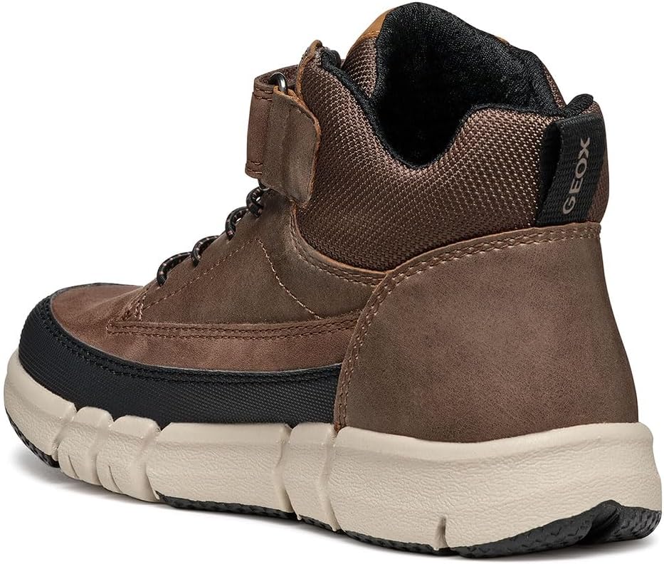 Geox Jungen J Flexyper Boy Sneaker 28 EU Dk Brown, 28 EU Dk Brown
