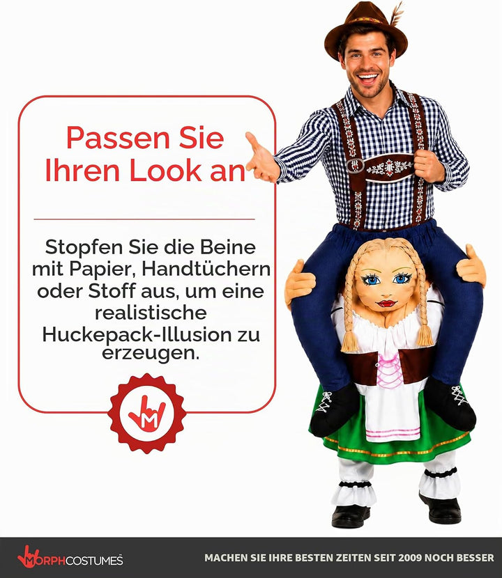 Morph MCPBGB Huckepack Kostüm Costumes, Oktoberfest, Einheitsgrösse, Oktoberfest