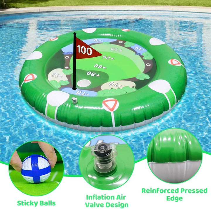 Aufblasbare Pool Spielzeug, Aufblasbares Golf Poolspielzeug, Golf Training Set mit 1 Golfschläger un