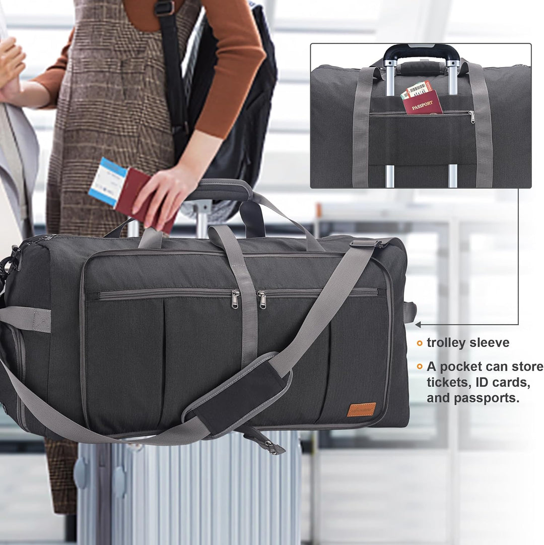 Upeelife Reisetasche, 125L Reisetasche Gross Faltbar, Leichte Sporttasche Weekender Wasserdicht Reis