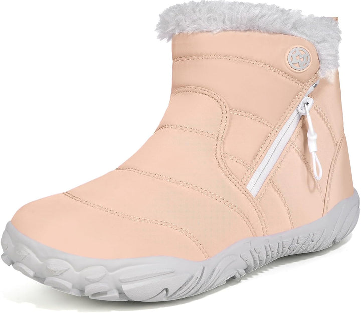 Unisex Kinder Barfussschuhe Winter Stiefel Warm Gefütterte Schneestiefel,Gr.29-39 30 EU Electric Pin