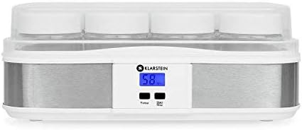 Klarstein Gaia Joghurtmaker elektrischer Joghurtzubereiter mit 12x 210ml Gläser (Timer, gesteuerte T