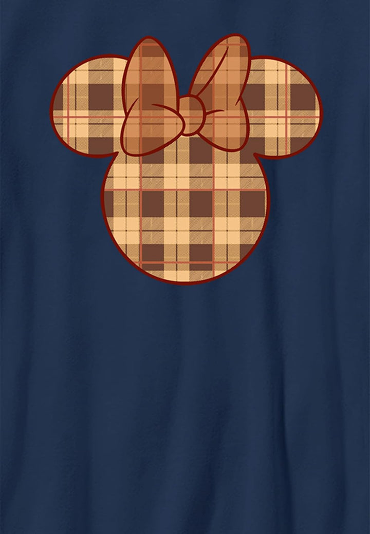 Disney Jungen Fall Plaid Minnie Hoodie M Marineblau, M Marineblau