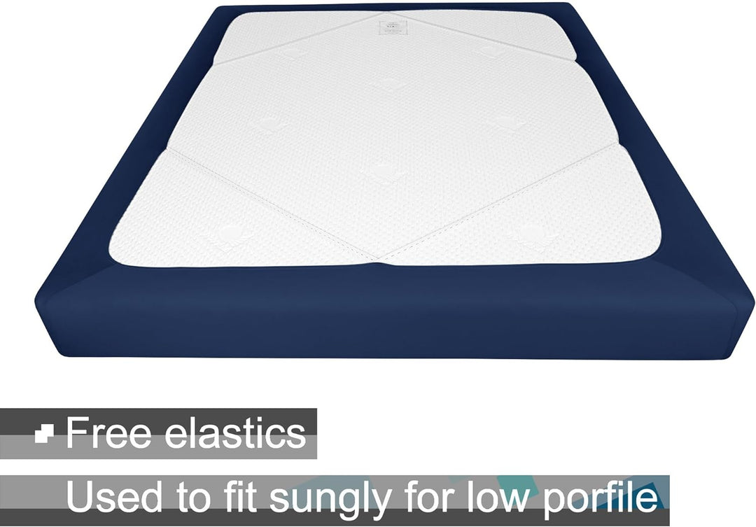 Boxspring-Bezug, King-Size-Bett, Jersey-Strick und dehnbar, 4 Seiten, für Hotel und Zuhause, King-Si