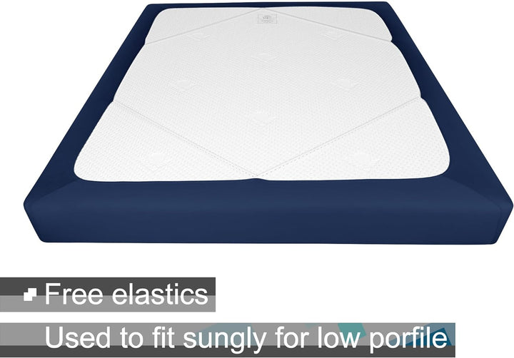 Boxspring-Bezug, King-Size-Bett, Jersey-Strick und dehnbar, 4 Seiten, für Hotel und Zuhause, King-Si