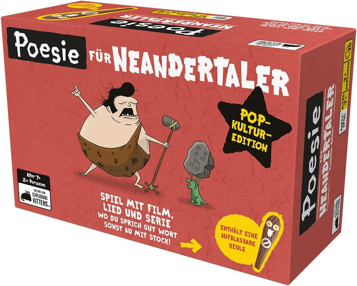 Exploding Kittens, Poesie für Neandertaler: Popkultur-Edition, Partyspiel, Kartenspiel, 2+ Spieler,