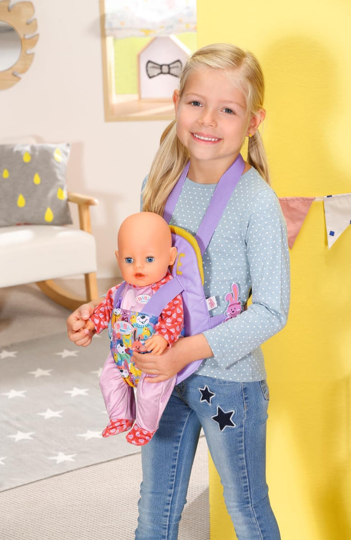 BABY born Puppentrage für Kinder mit verstellbarem Gurt für 36 cm und 43 cm Puppen, 828038 Zapf Crea