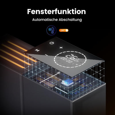 EMKE Elektroheizung 1000 Watt, Flachheizkörper APP WLAN Funktion, Konvektor Heizung Elektrisch Freis