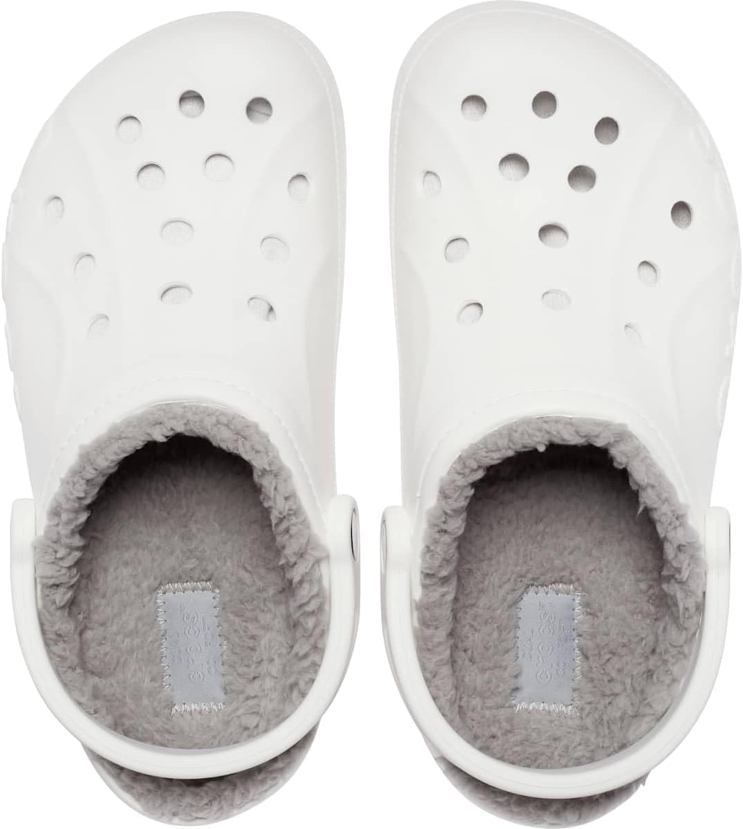 Crocs Unisex Baya Lined Clog 36 EU White Light Grey, 36 EU White Light Grey