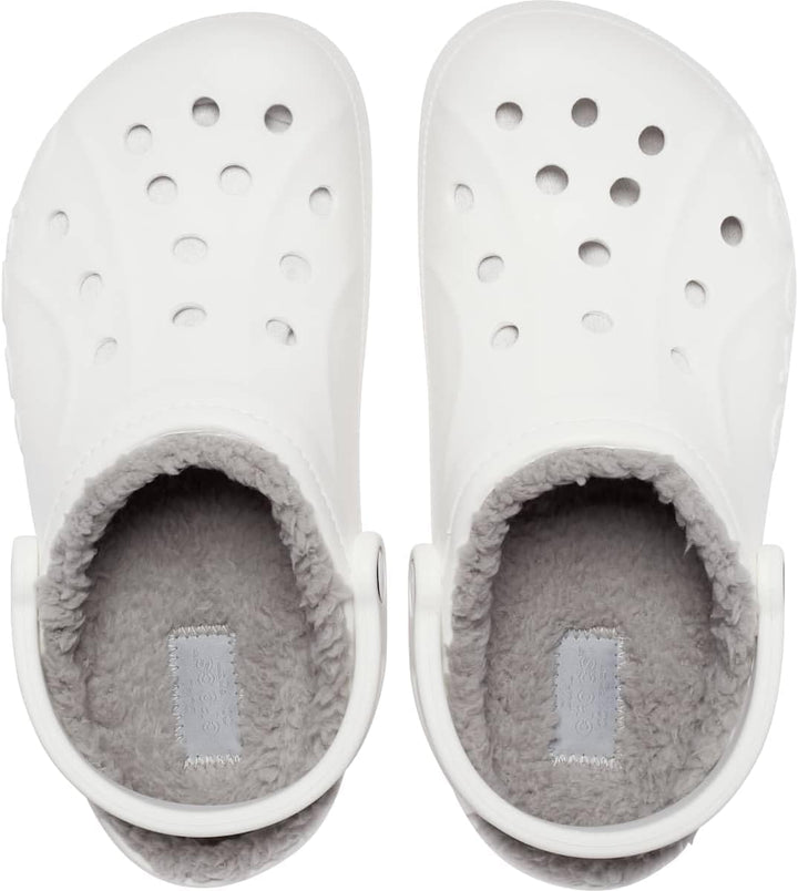 Crocs Unisex Baya Lined Clog 36 EU White Light Grey, 36 EU White Light Grey