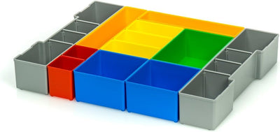 Sortimentskasten Kunststoff klappbar | L BOX 102 anthrazit inkl. Insetboxenset H3 + Deckenpolster |