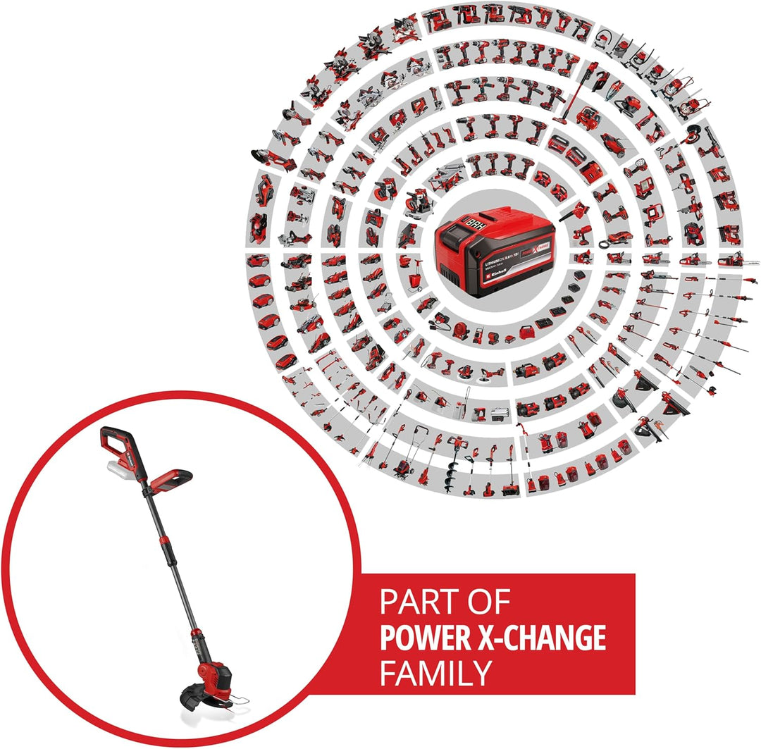 Einhell Akku-Rasentrimmer GE-CT 18/25 Li-Solo Power X-Change (18 V, 25 cm Schnittbreite, dreh- und n
