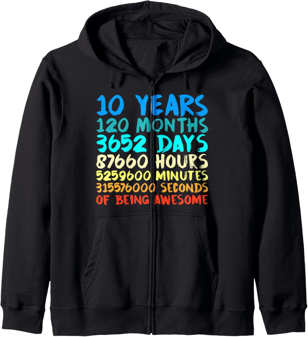 Lustiges 10. Geburtstag zehn B-Day T-Shirt Geschenkmonat Kapuzenjacke