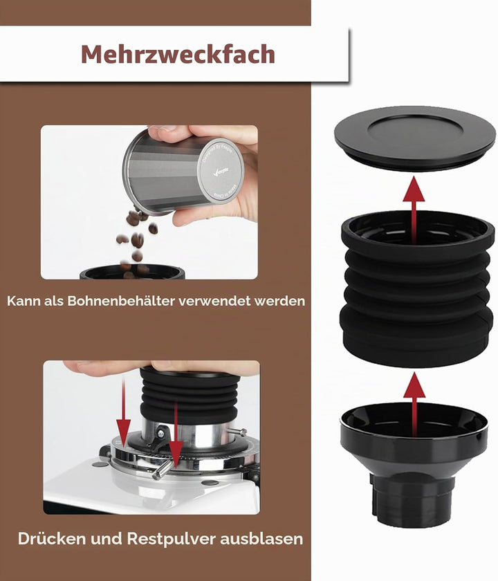T TAKONE Kaffeemühle Einzeldosis-Trichter (single dose) für Eureka Mignon, 2-in-1 Zubehör mit Deckel