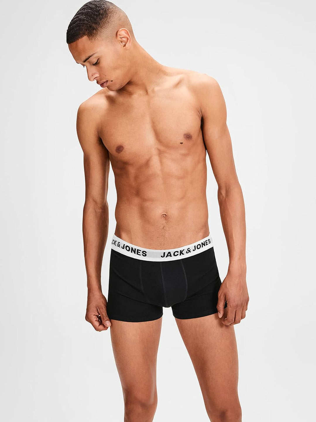 JACK &amp; JONES Male Shorts 5er-Pack Herrenunterwäsche in Grösse XS–XXL S Schwarz (Black/Detail: 2 Whit