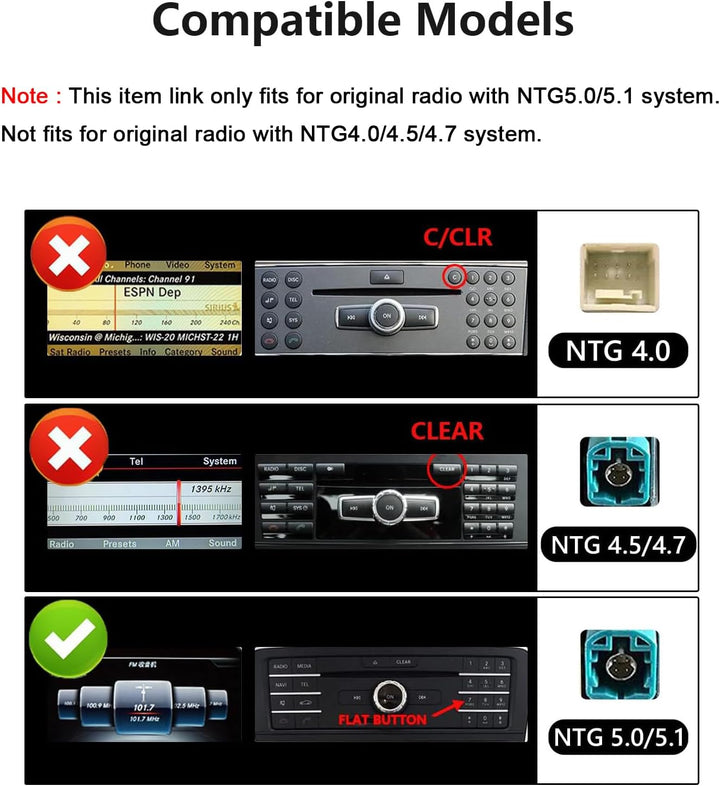 Wireless CarPlay Nachrüst-Kit für Mercedes-Benz A/CLA/GLA/B/C/E/G/SL/V-Klasse (2014–2019) mit NTG 5.
