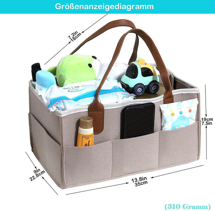 Baby Windel Caddy Organizer Korb tragbar Storage Bin gross Kindergarten Tasche mit Wechselbaren Fäch