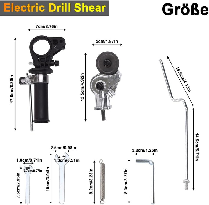Elektrischer Bohrplattenschneider,Metallknabber-Bohraufsatz mit Adapter,lektrischer Bohrmaschinen Pl