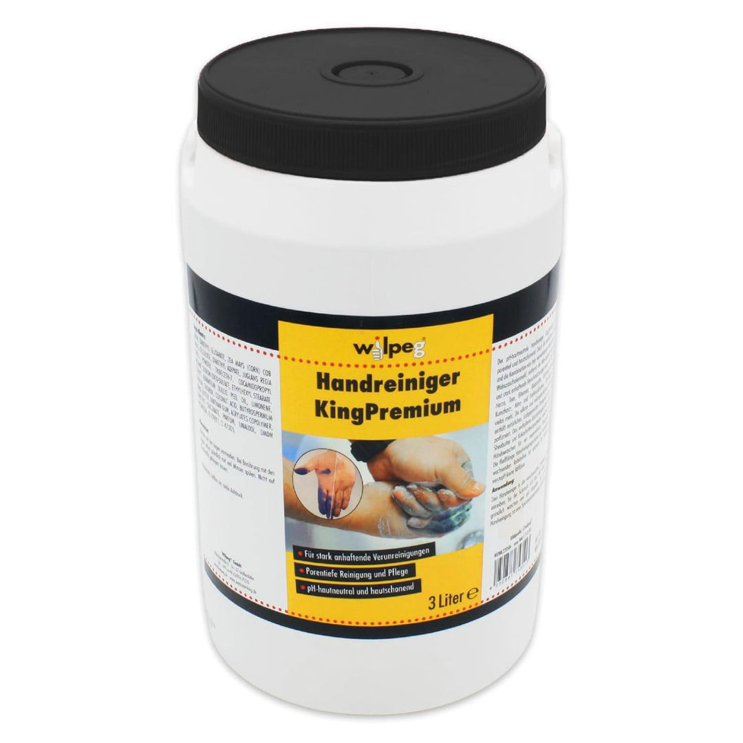 WILPEG Handreiniger 3 Liter - Seife, Waschpaste, Handwaschpaste für extreme Verschmutzungen wie Farb