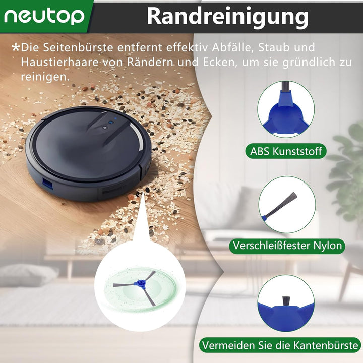 Neutop Ersatzteile kompatibel mit Eufy Robovac 11S Max, 15C Max, G10, G20, G30, G30 Edge/Hybrid, Zub