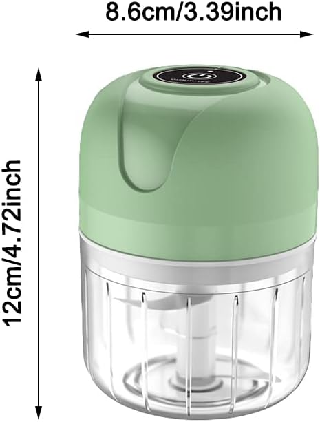 Elektrische Küchenmaschine Zerkleinerer, Kabellose Mini-Knoblauchhacker, 250ML USB Wiederaufladbare