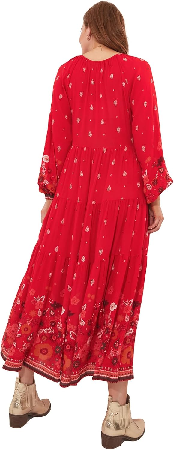 Joe Browns Damen Midaxi Boarder-Print und Lockerer Passform Lässiges Kleid, 40