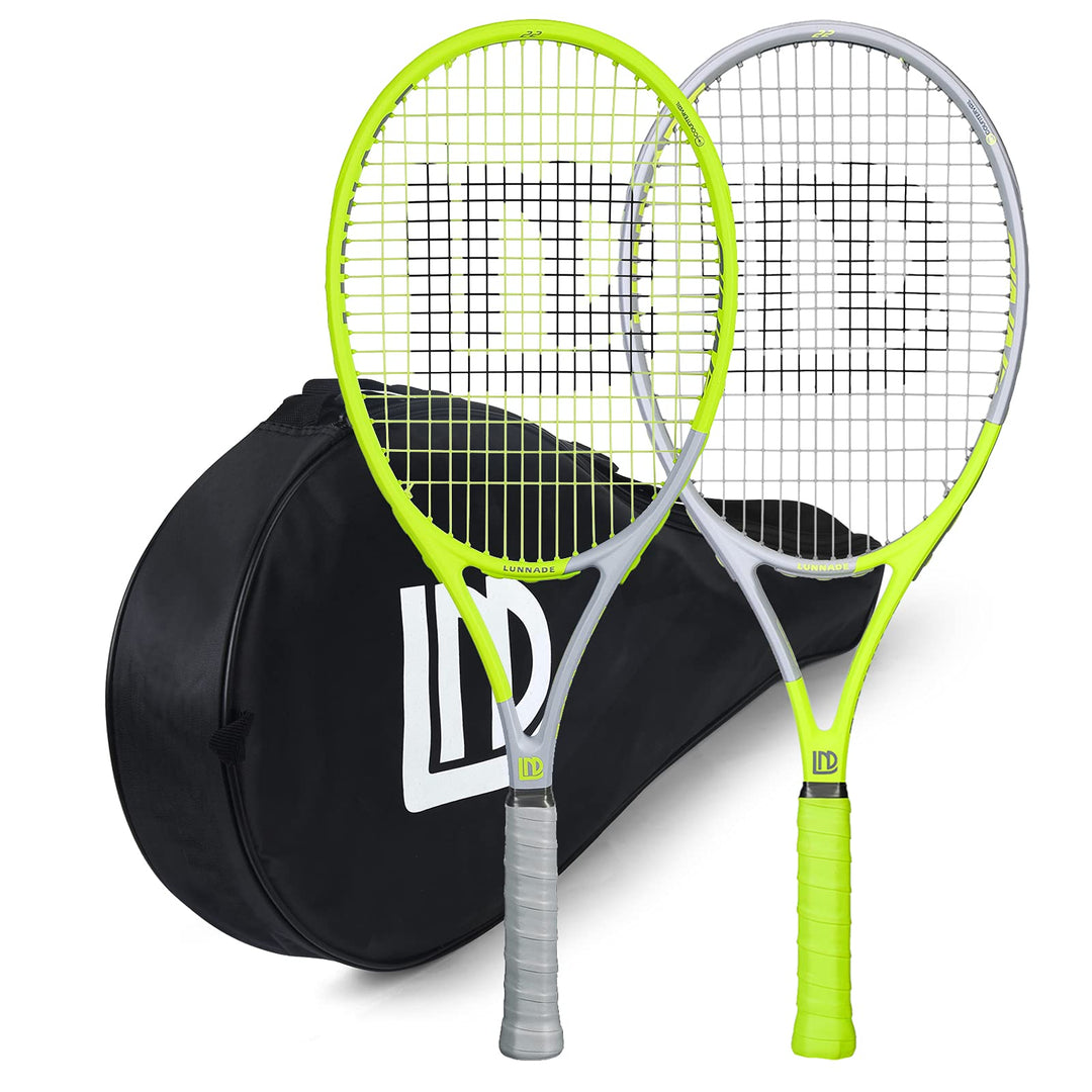 27 Zoll Tennisschläger für Erwachsene, 2 Tennisschläger mit Hülle,Geeignet für Damen Herren Anfänger
