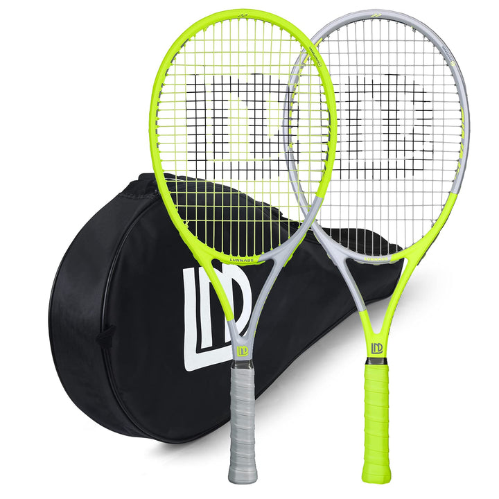 27 Zoll Tennisschläger für Erwachsene, 2 Tennisschläger mit Hülle,Geeignet für Damen Herren Anfänger