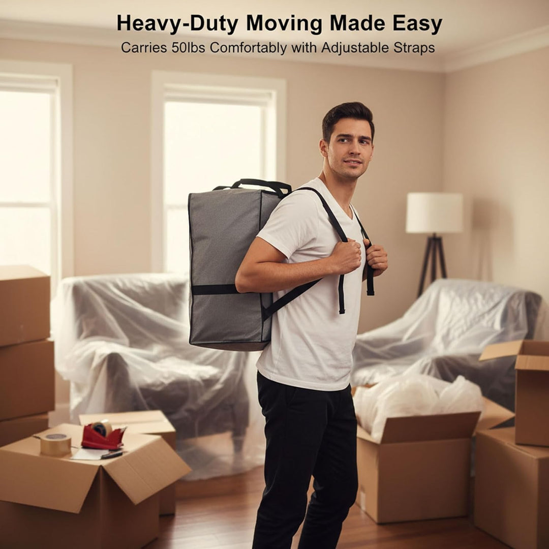 2Stück Vertikale Umzugstaschen, Grosse Aufbewahrungstasche, Wasserdicht mit Verstärkten Rucksackgurt