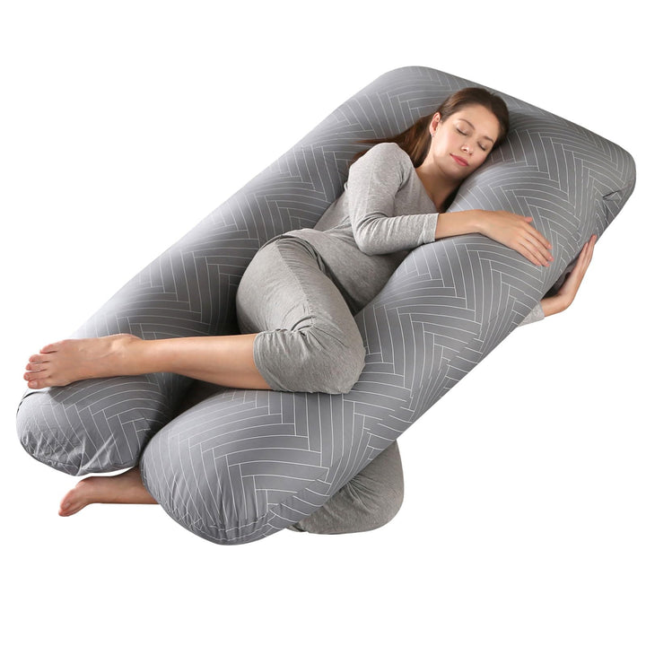 Körperkissen mit bezug, Seitenschläferkissen, U-förmiges Body Pillow, Stützkissen, Schwangerschaftsk