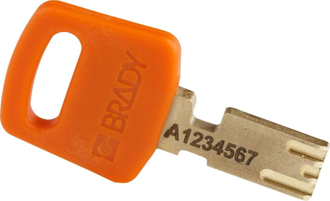 Brady (NYL-ORG-38PL-KD) SafeKey Nylon Lockout-Vorhängeschloss Mit Nylon Bügel 38.00 mm Orange KD - V