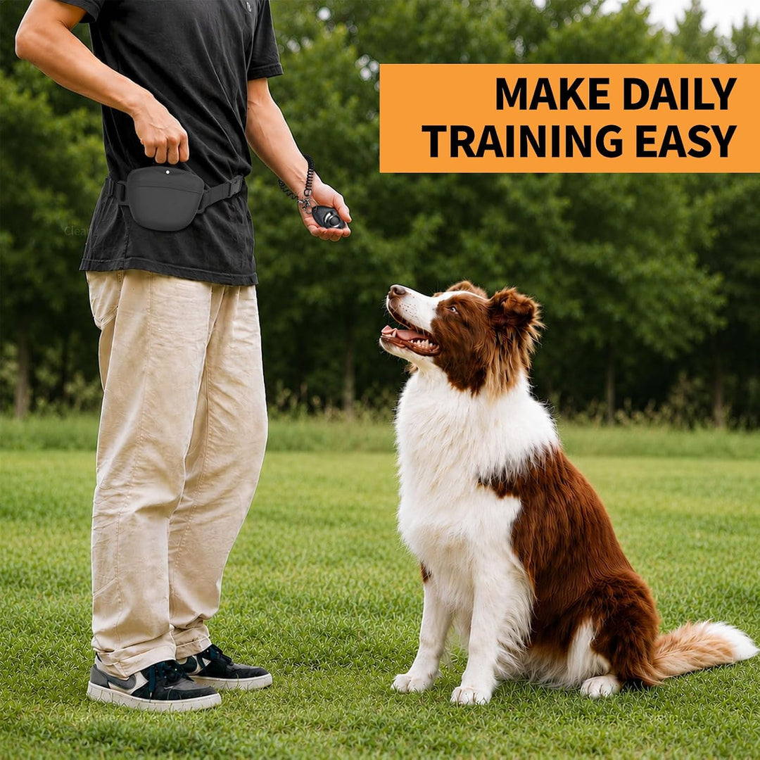 AOKLANT Pet Training Snack Tasche mit aktualisiertem magnetischen Clicker 2.0-Siegel, 1,66 Tassen Si