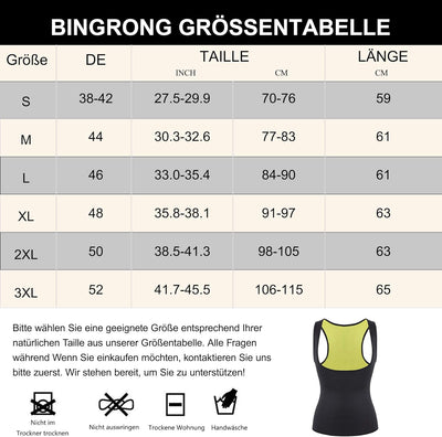 Bingrong Frauen Fitness Figurformender Unterbrust Taillenmieder Bauch-Weg Sauna Sport Training Taill