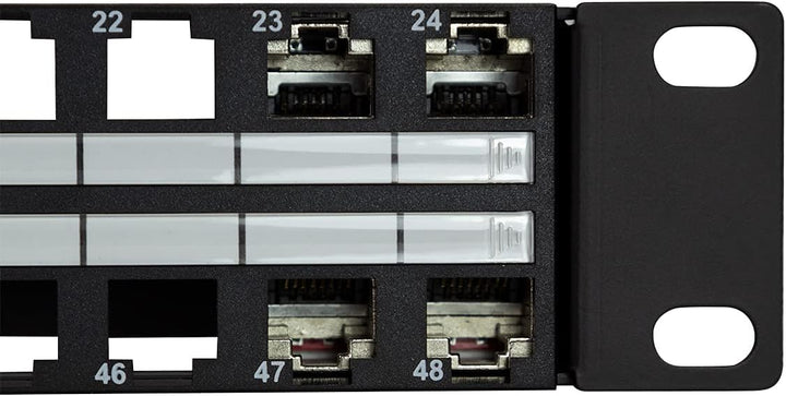 LogiLink NK4045 Keystone Patchpanel/Verteilerfeld für 48 Buchsen, ungeschirmt, 1 HE (Höheneinheit) s
