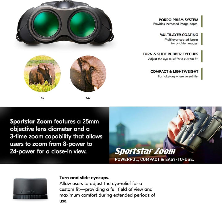 Nikon Sportstar Zoom 8-24x25 schwarz