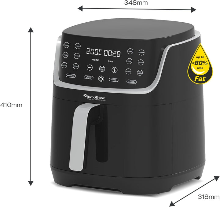 Heissluftfritteuse XL, 8 Liter - AF13D - digitale XL Heissluftfritteuse, 13 Programme, Airfryer, gro