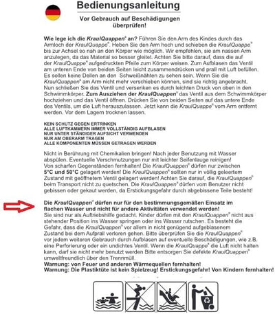 Cherek´s KraulQuappen® für Anfänger grün/gelb Schwimmflügel für Kinder Babys ab dem 8 Monat bis 30kg