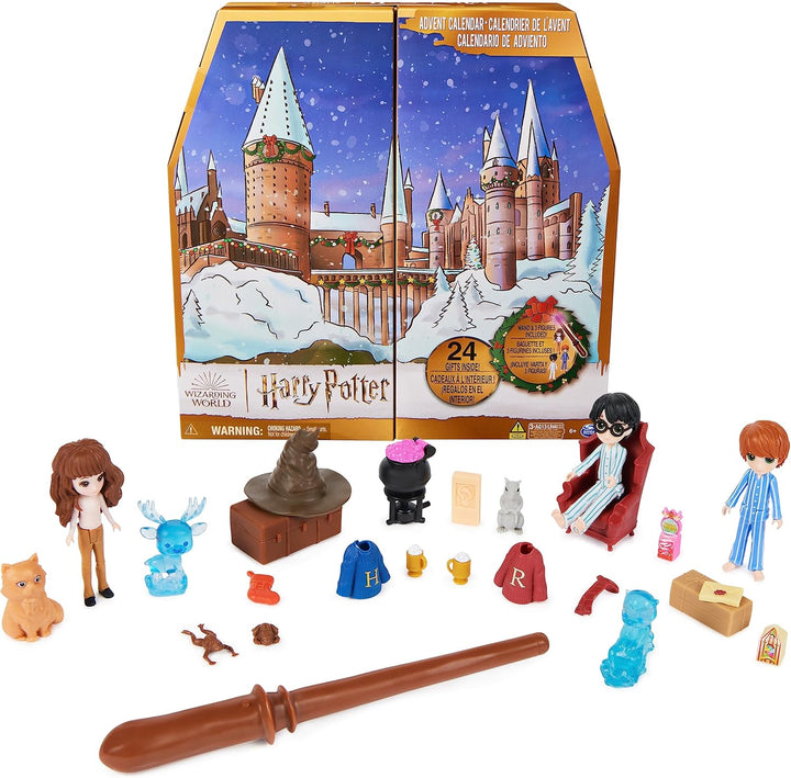 Wizarding World Harry Potter Magical Minis Adventskalender 2023 mit Mini-Zauberstab, 3 Spielfiguren