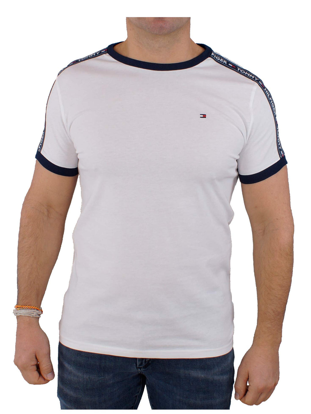 Tommy Hilfiger Herren T-Shirt S Weiss, S Weiss