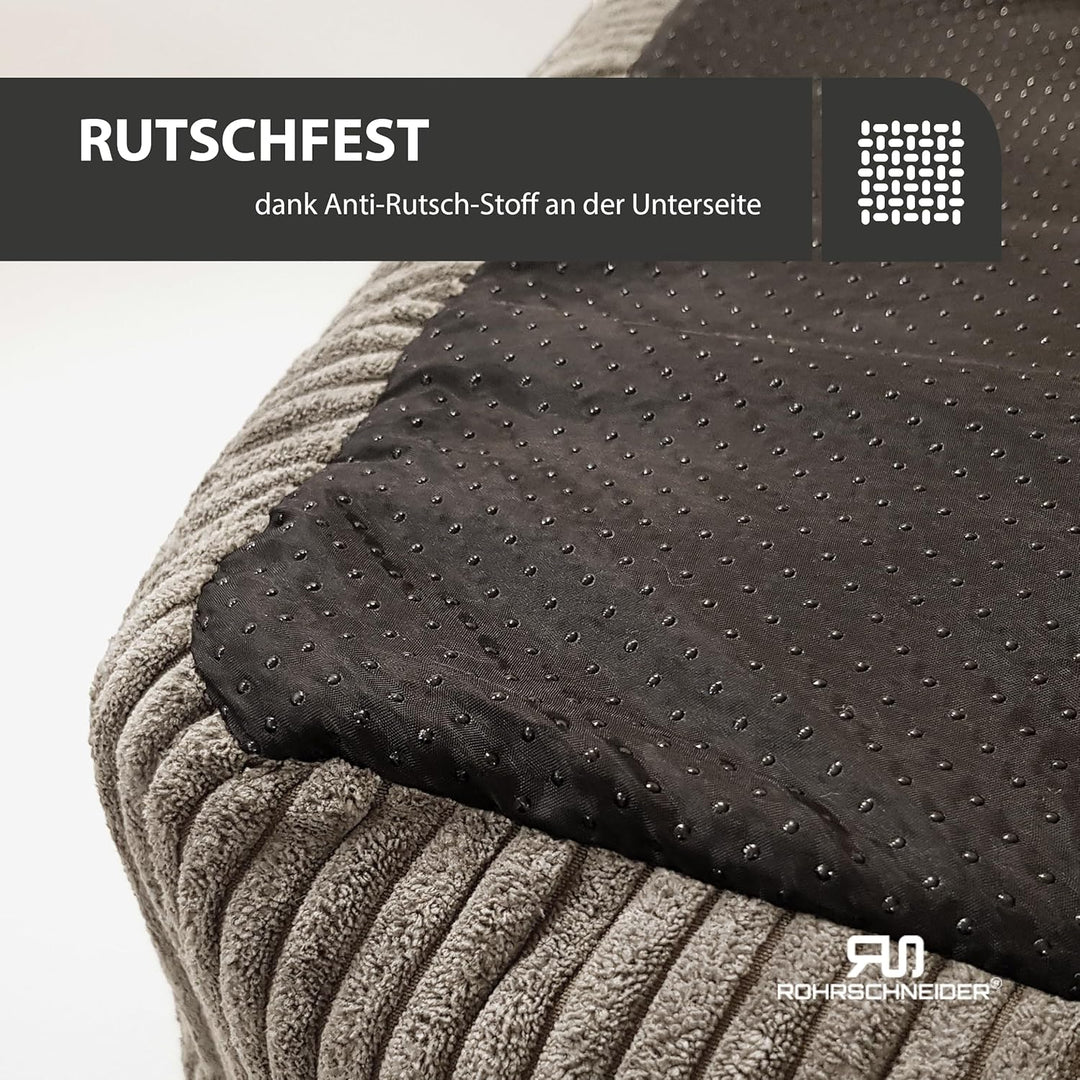 Rohrschneider Katzenbett Cordstoff mit Spielkugelset (Taupe, breiter Cordstoff) Taupe breiter Cordst