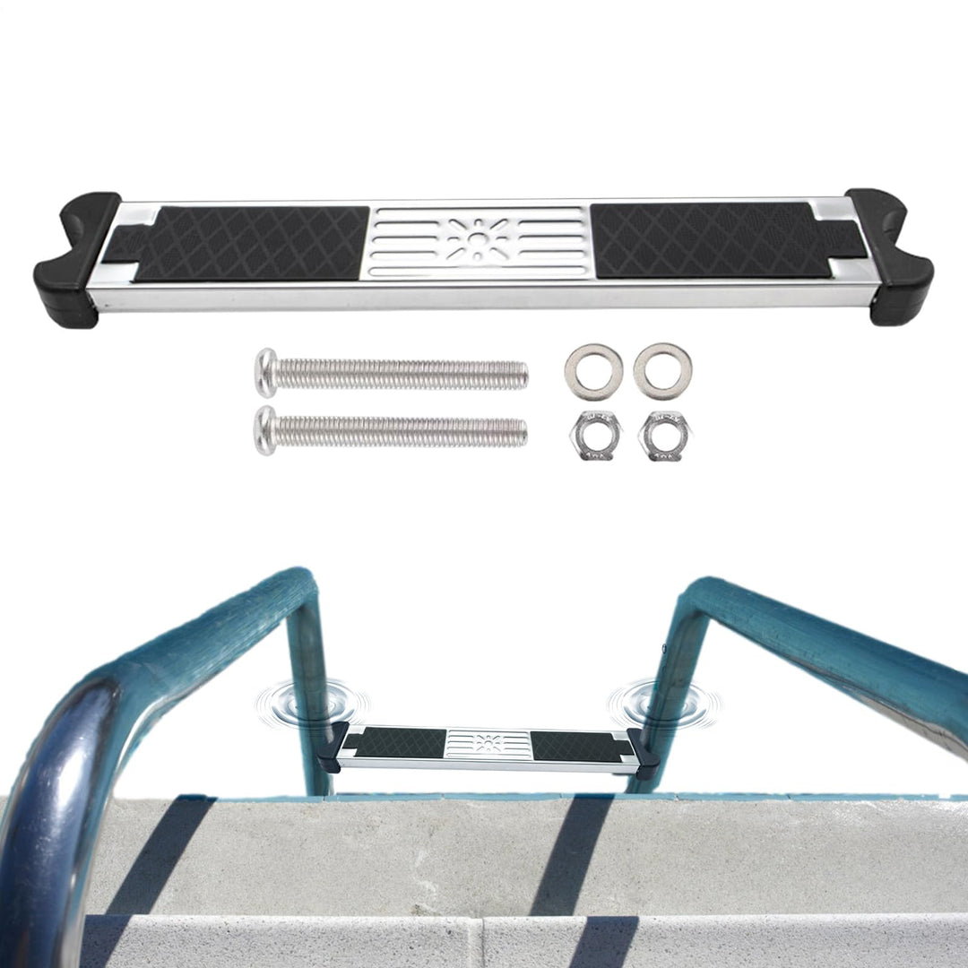Pacienjo Pool-Stufen | Verdickte Edelstahl-Poolleiter-Ersatzstufen,Langlebige Pool-Pedalstufe für ei